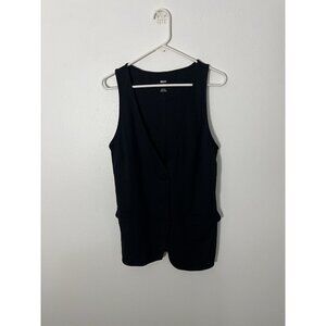 Maeve By Anthropologie Stretchy Black Button Down Vest Size Medium